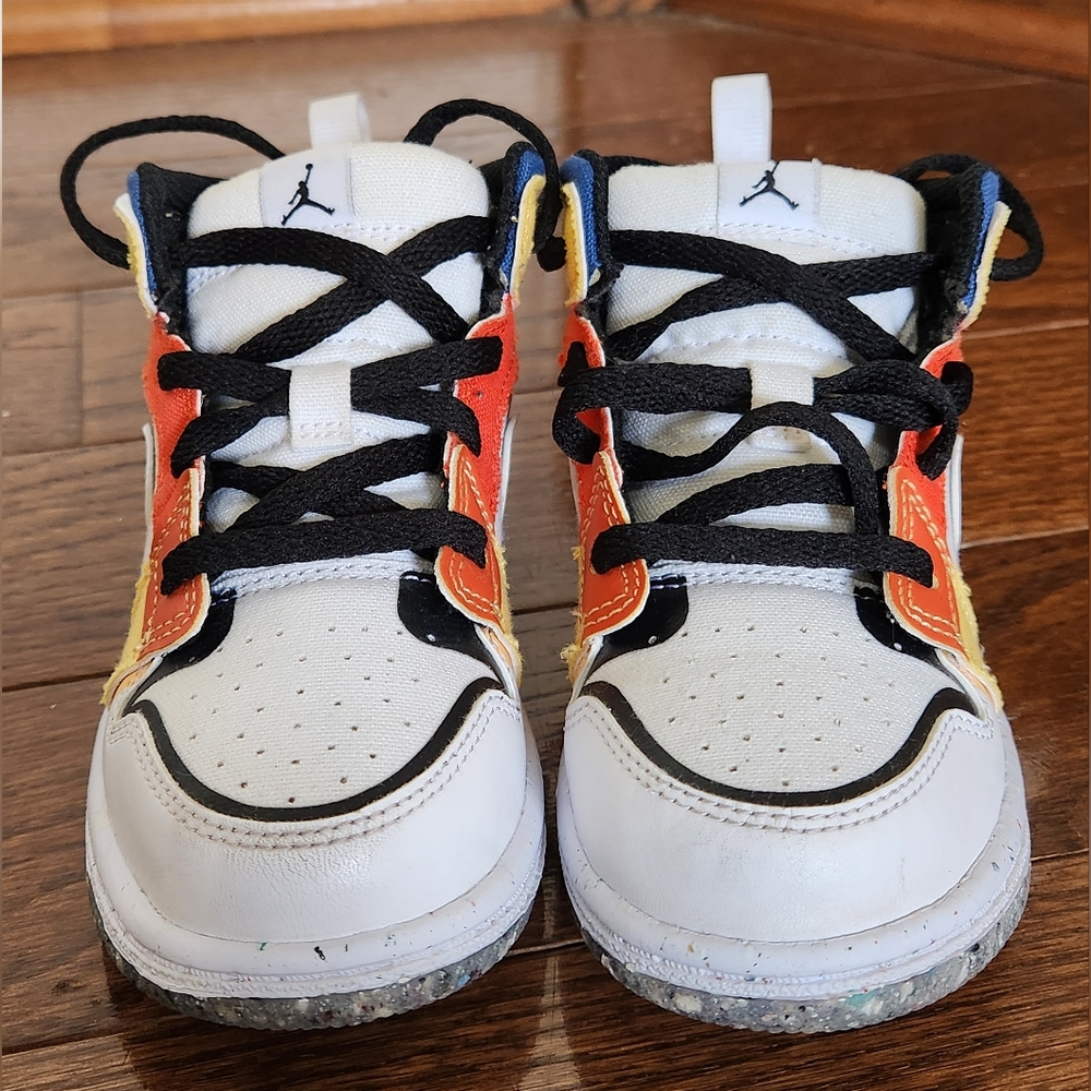 Air Jordan 1 Mid SE TD Multi-Color Canvas Toddler Sneakers